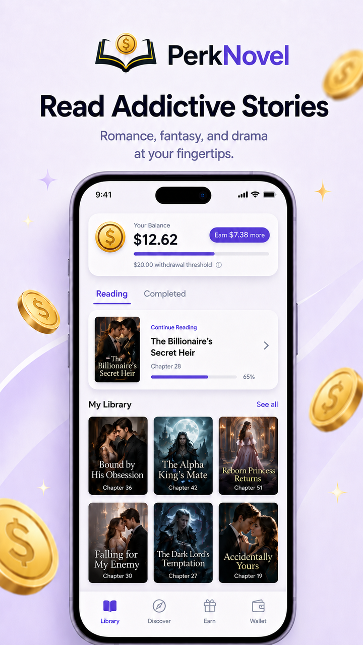 PerkNovel reading experience screen